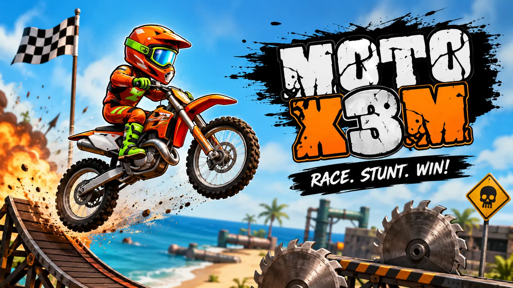 What Is Moto X3M? Moto X3M is an exciting online racing game featuring motocross challenges and obstacle courses.